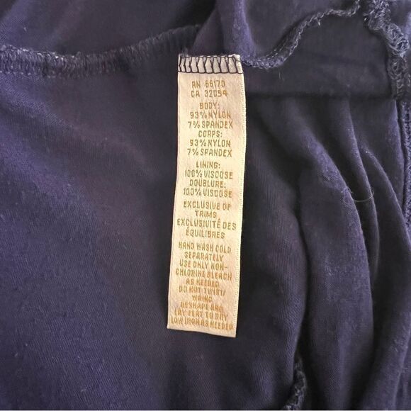 Anthropologie Ric Rac Navy Blue Tiered Layered V Neck Dress - Picture 9 of 9